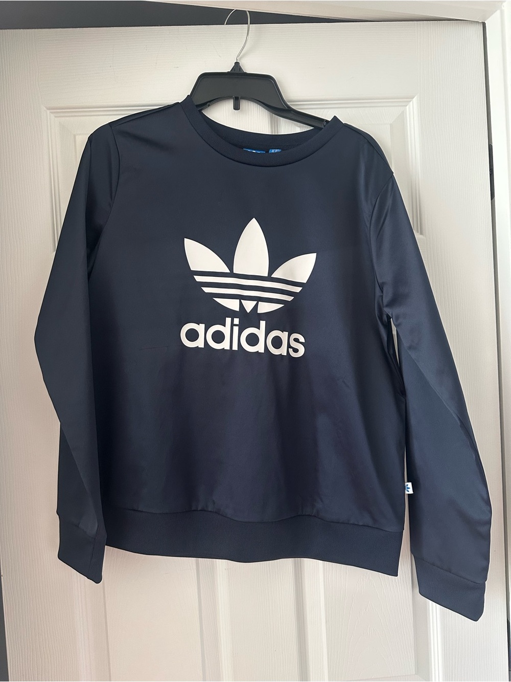 adidas Navy Blue Logo Crewneck Sweatshirt